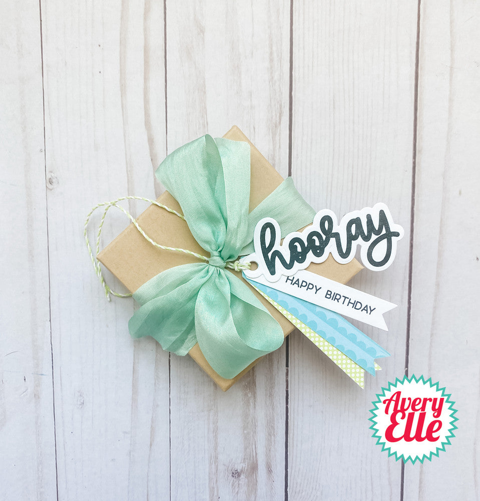Avery Elle Happy Tags Clear Stamps