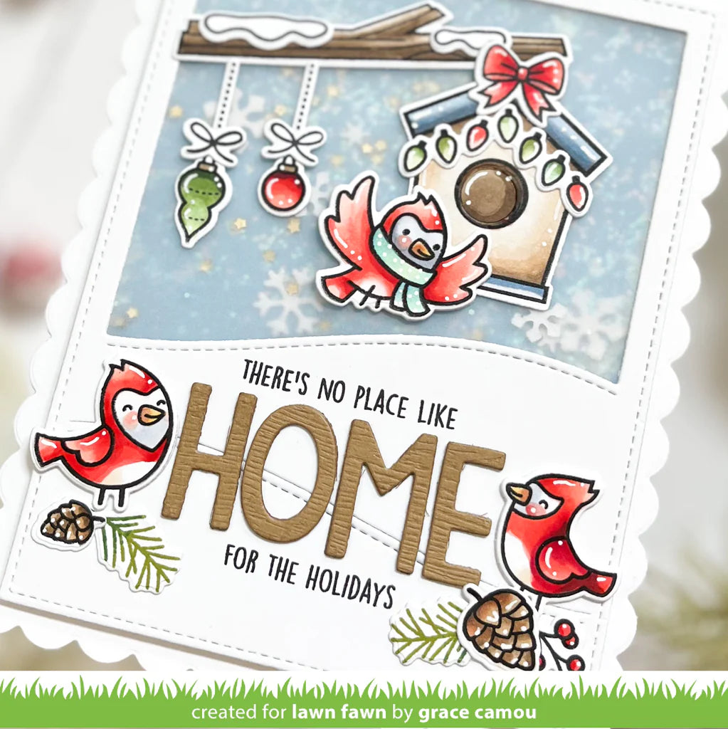 Lawn Fawn Winter Birds Add-on Stamp Set