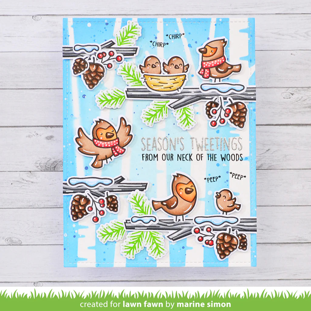 Lawn Fawn Winter Birds Stamp Set