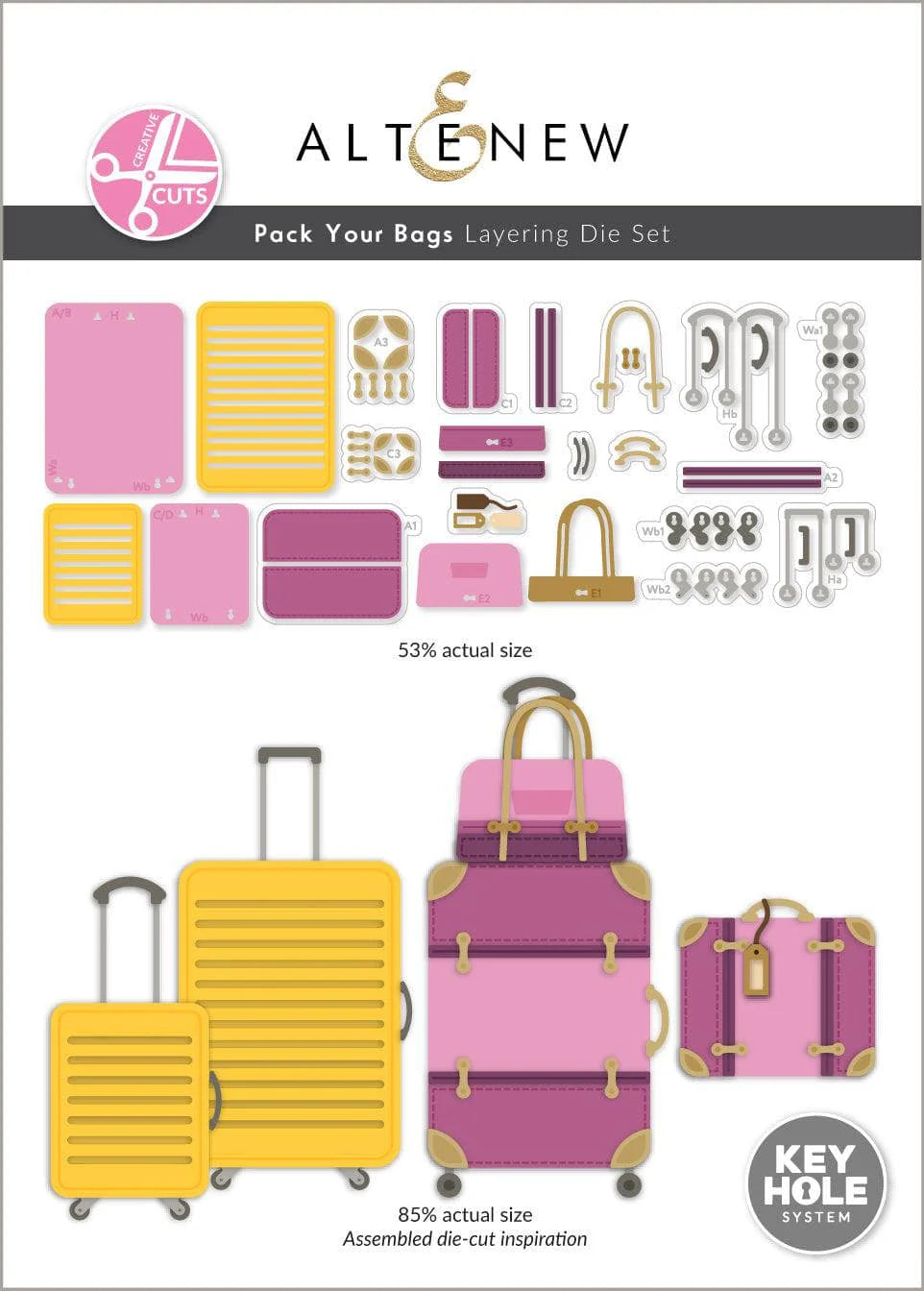 Altenew Creative Cuts: Pack Your Bags Die Set