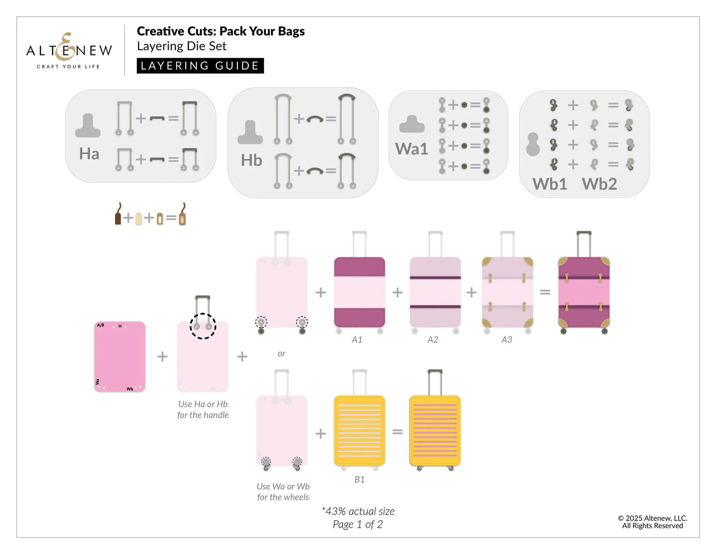 Altenew Creative Cuts: Pack Your Bags Die Set