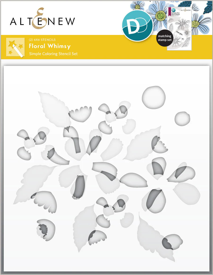 Altenew Dynamic Duo: Floral Whimsy Stamp, Stencil and Die Set