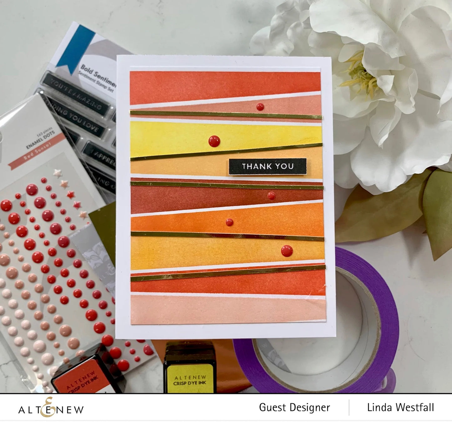 Altenew Red Sunset Enamel Dots