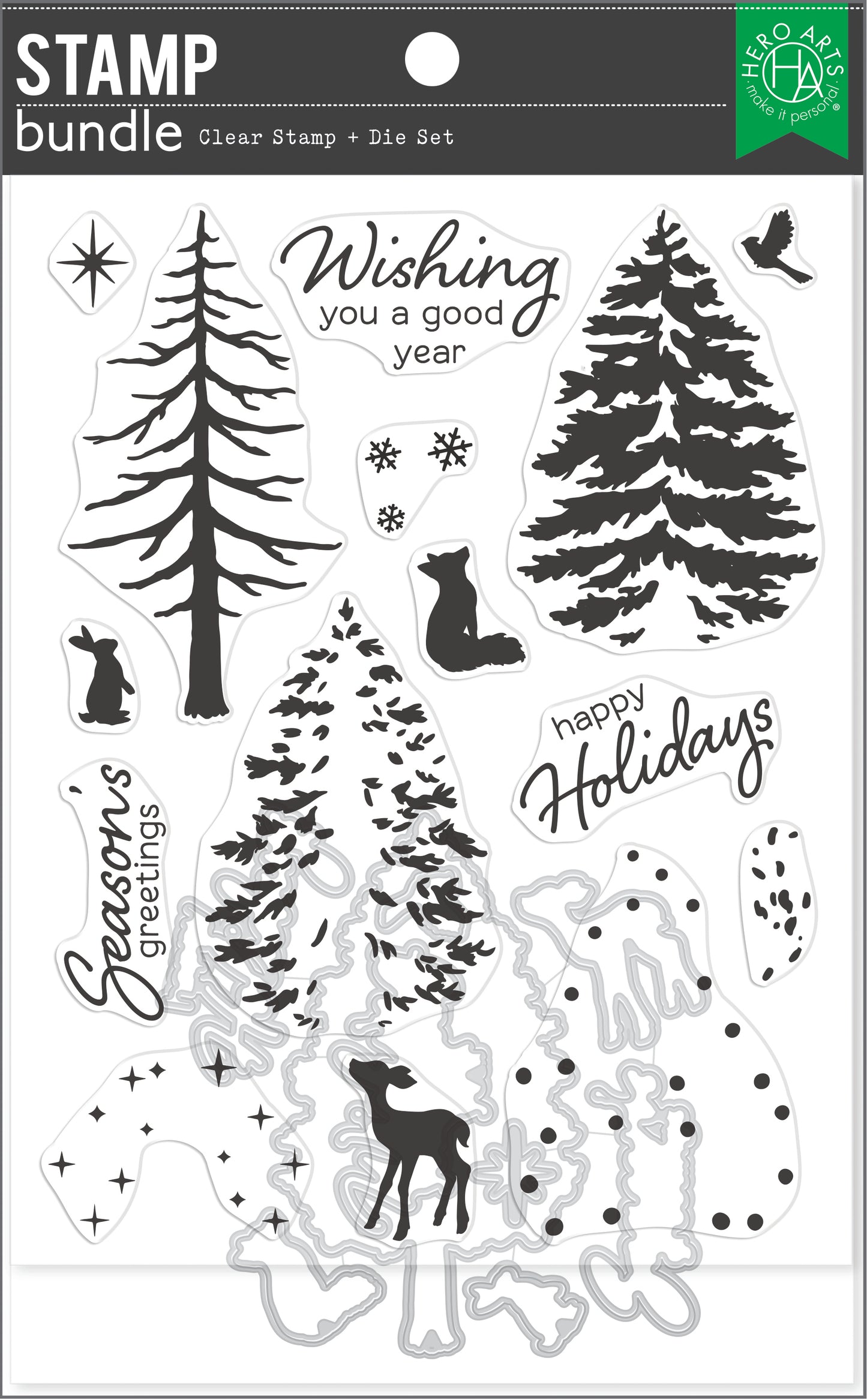 Hero Arts Color Layering Seasonal Tree Bundle (Stamps & Dies)