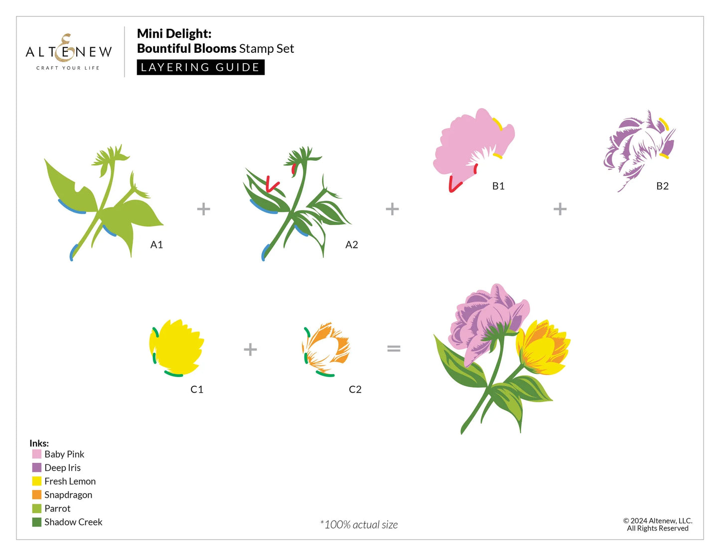 Altenew Mini Delight: Bountiful Blooms Stamp & Die Set