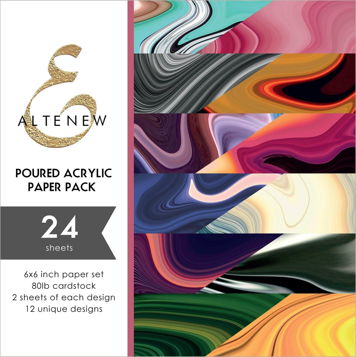 Altenew Poured Acrylic 6x6 Paper Pack