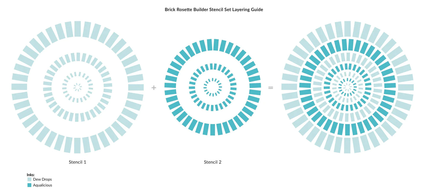 Altenew Brick Rosette Builder Stencil Set