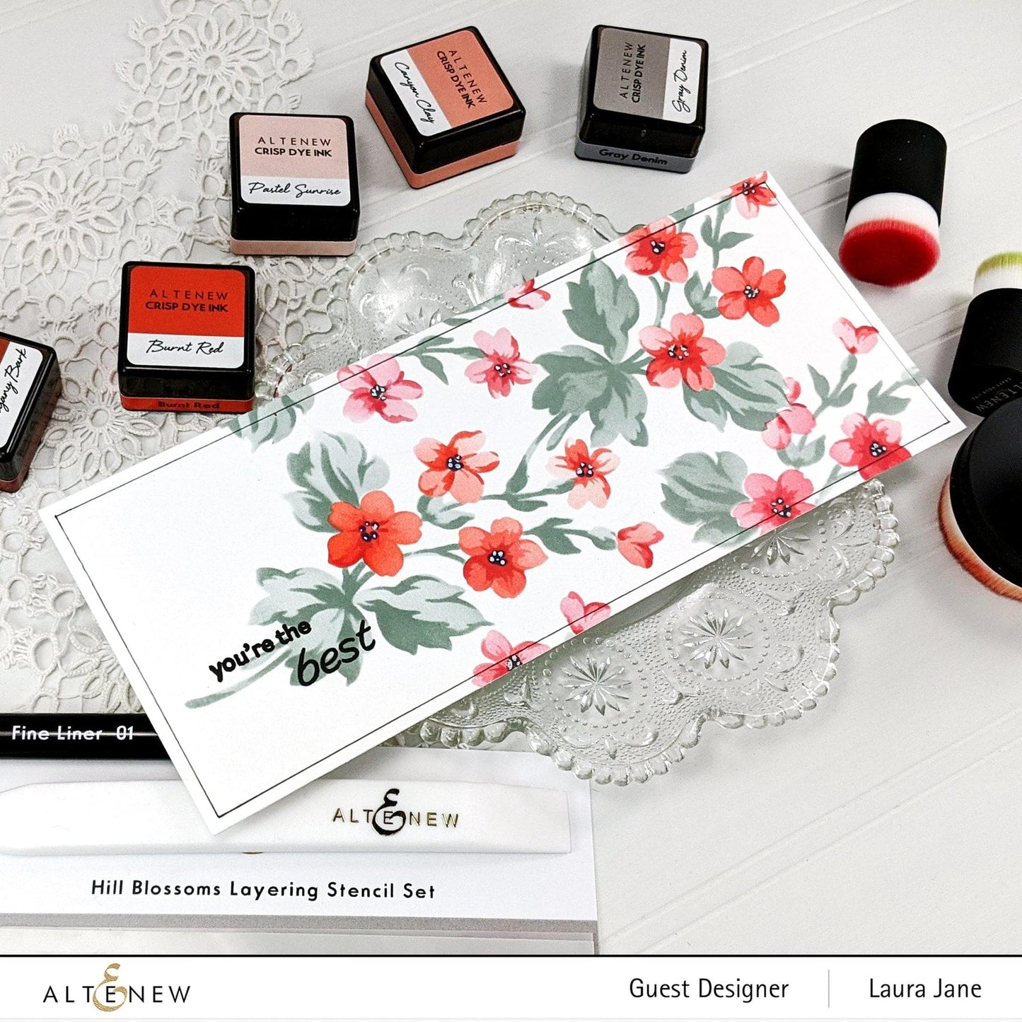 Altenew Hill Blossoms Layering Stencil Set
