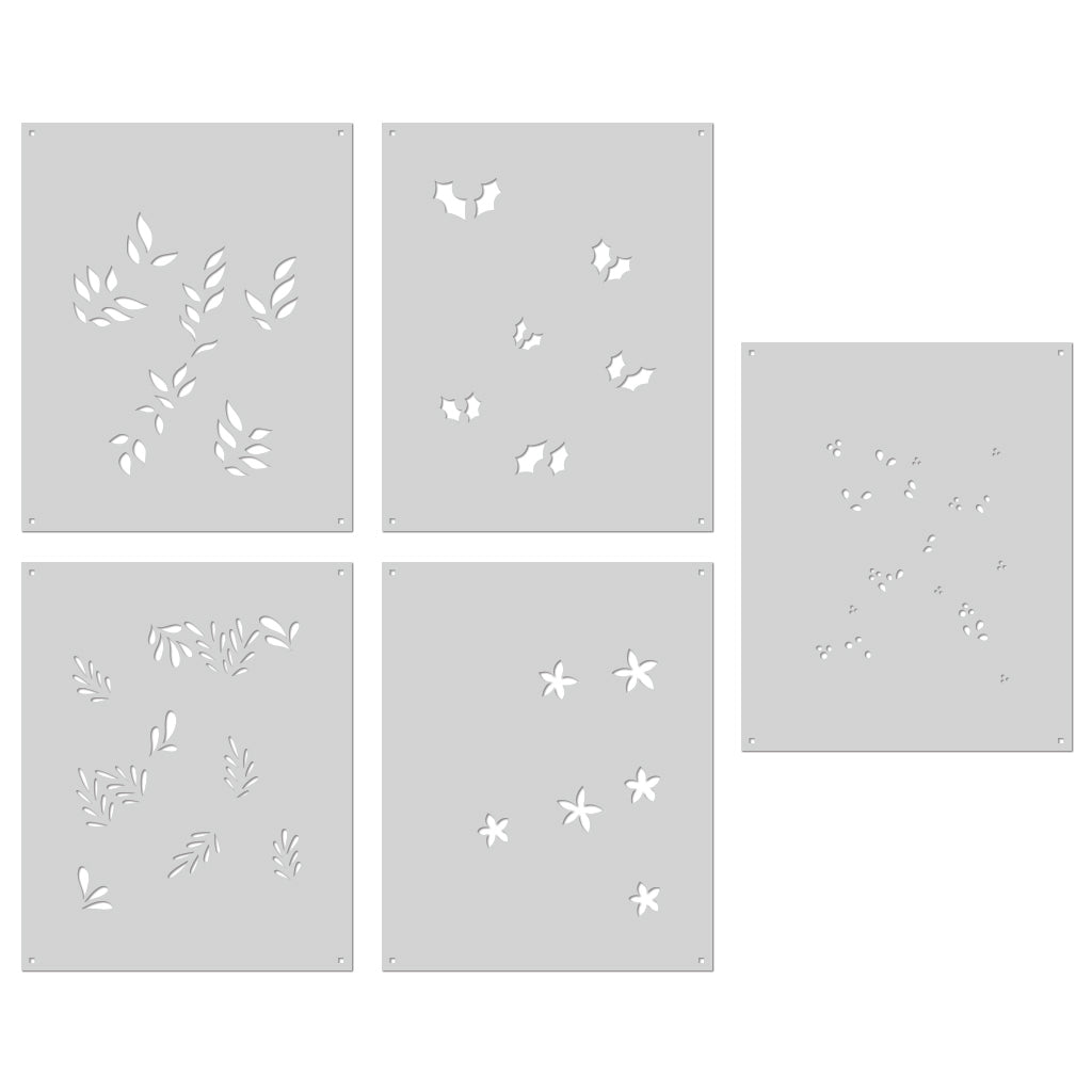 Hero Arts Color Layering Christmas Foliage Stencils