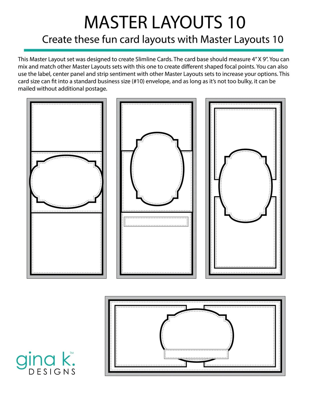 Gina K Designs Master Layouts 10 Die Set