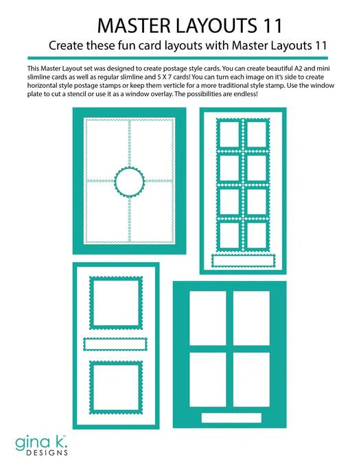 Gina K Designs Master Layouts 11 Die Set