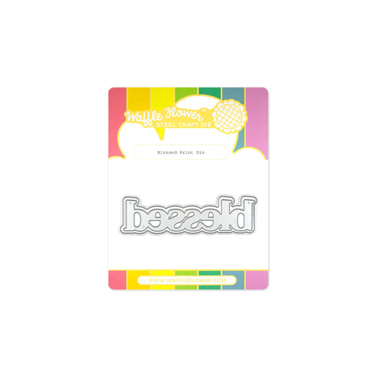 Waffle Flower Blessed Print Die