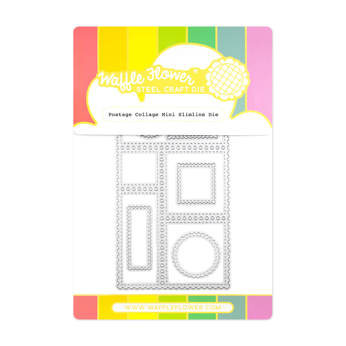 Waffle Flower Postage Collage Mini Slimline Blocks Die