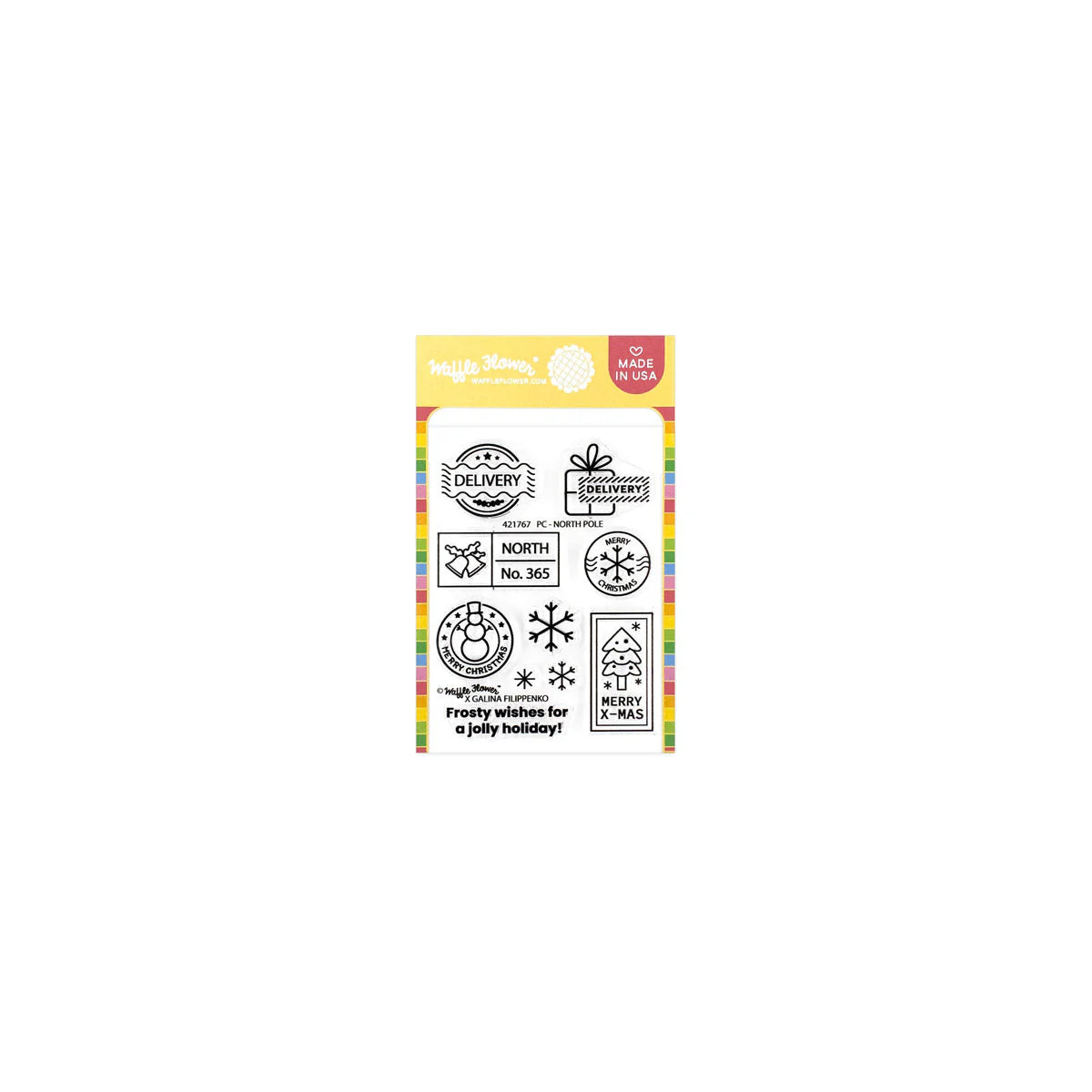 Waffle Flower Postage North Pole Stamp Set