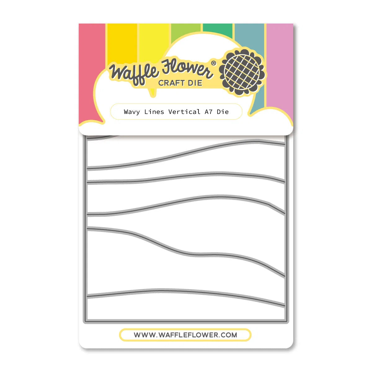 Waffle Flower Wavy Lines Vertical A7 Die