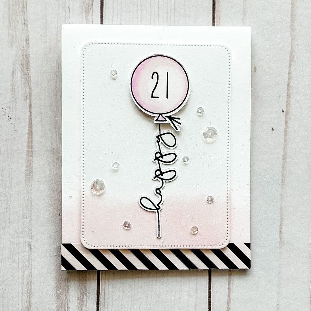 Avery Elle Balloon Wishes Clear Stamps