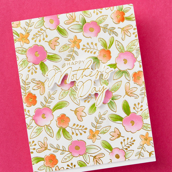 Spellbinders Floral Celebration BetterPress and Stencil Bundle