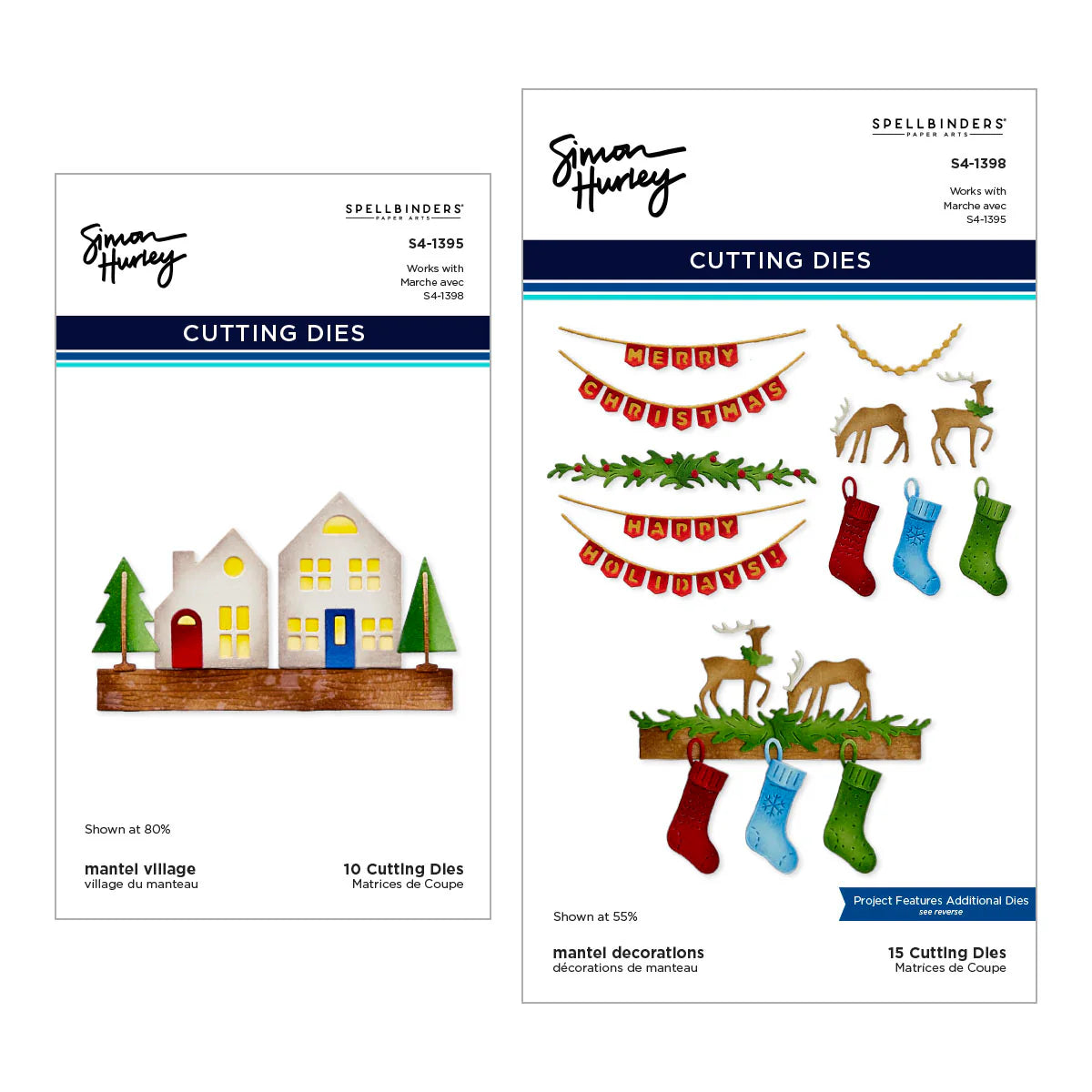 Mantel Village and Decorations Dies Bundle by Simon Hurley for Spellbinders