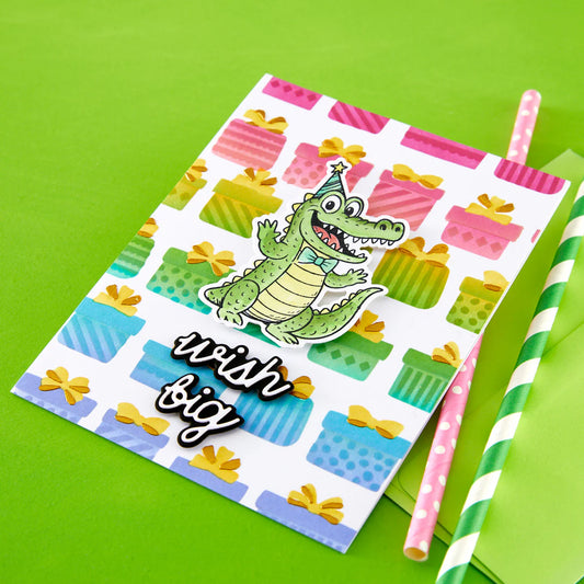 Spellbinders Snappy Birthday Stamp & Die Bundle by Simon Hurley