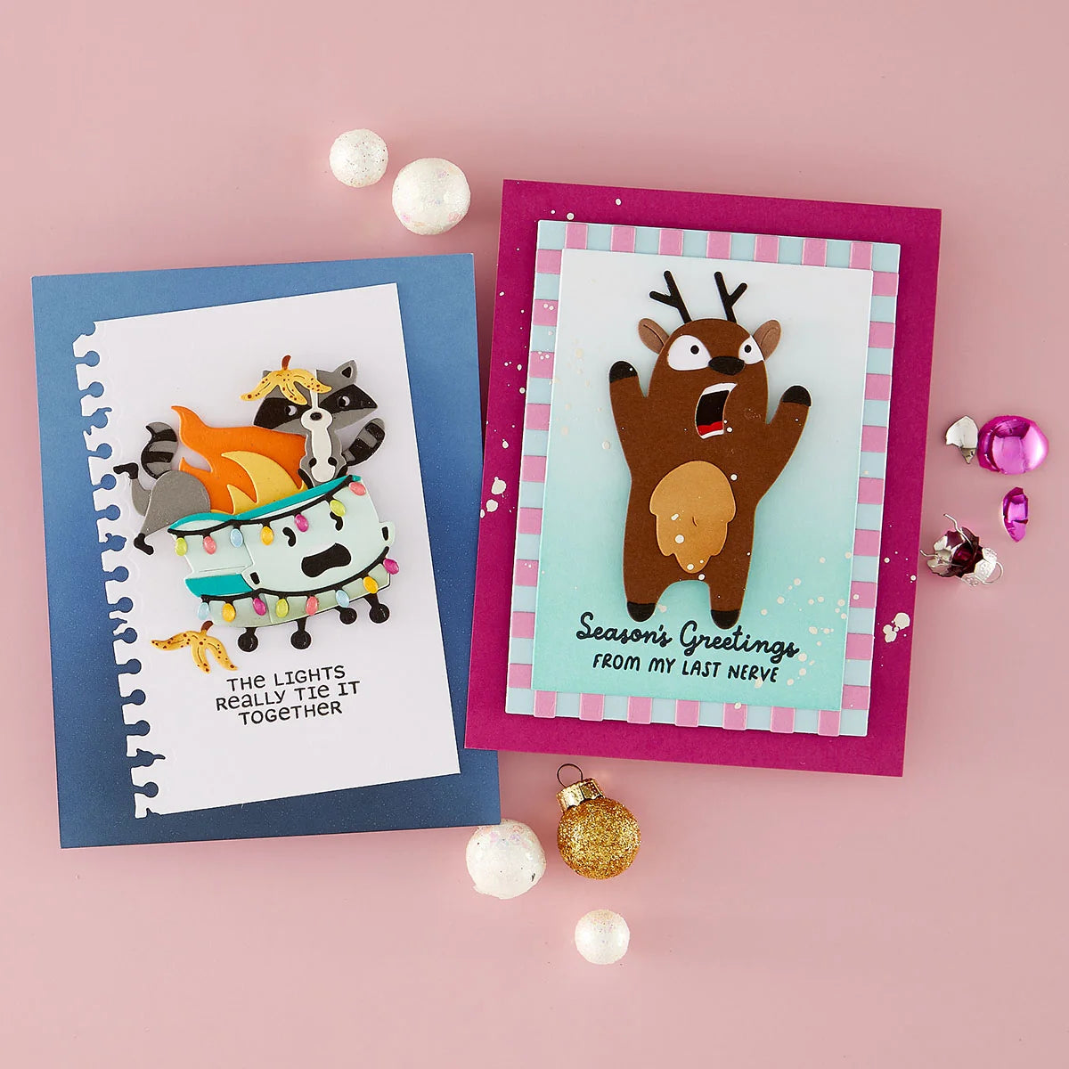 Spellbinders Merry Mayhem Stamp & Die Bundle Set