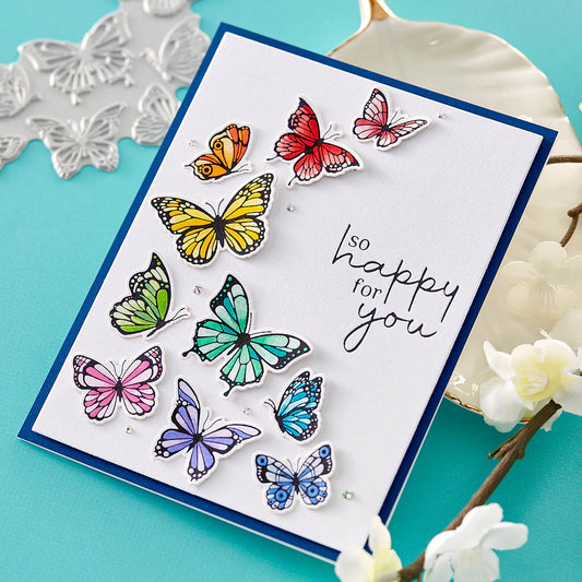 Spellbinders Butterfly Swirl Press Plate & Die Set