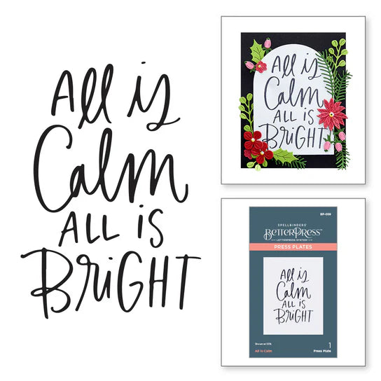 Spellbinders All is Calm BetterPress Plates