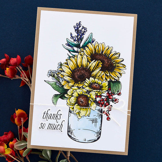 Spellbinders Sunflower Bouquet Press Plate & Die Set (BetterPress)