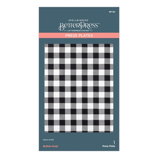 Spellbinders Buffalo Plaid Background BetterPress Plate