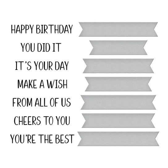 Spellbinders Cheers to You Press Plate & Die Set (BetterPress)