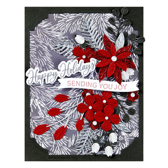 Spellbinders Sending Joy Sentiments Press Plate & Die Set (BetterPress)