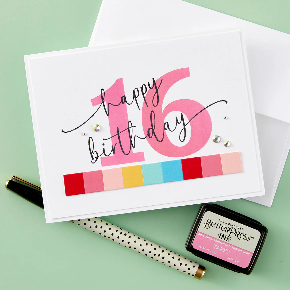 Sweeping Celebrations Sentiments BetterPress Plates