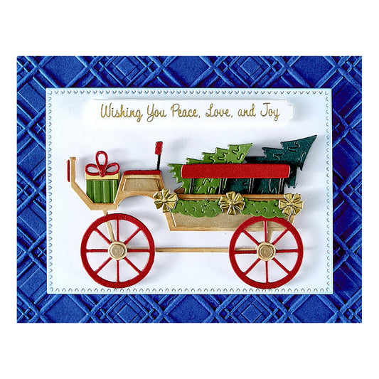 Spellbinders Country Christmas Banner & Sentients BetterPress Plate and Die set