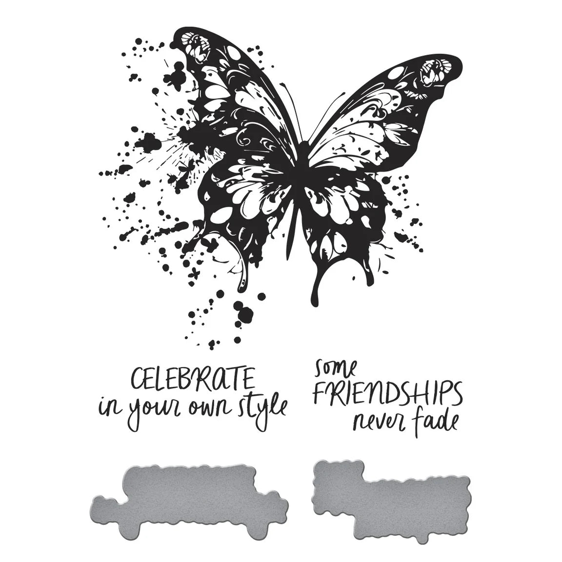 Spellbinders Butterfly Splatter BetterPress Plate & Die Set from the Beautifully Imperfect Collection