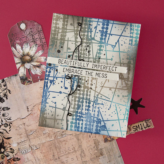 Spellbinders Grungy Background BetterPress Plates Set from the Beautifully Imperfect Collection