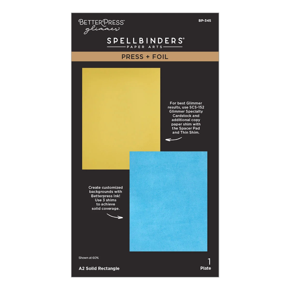 Spellbinders A2 Solid Rectangle Press/Foil Plate