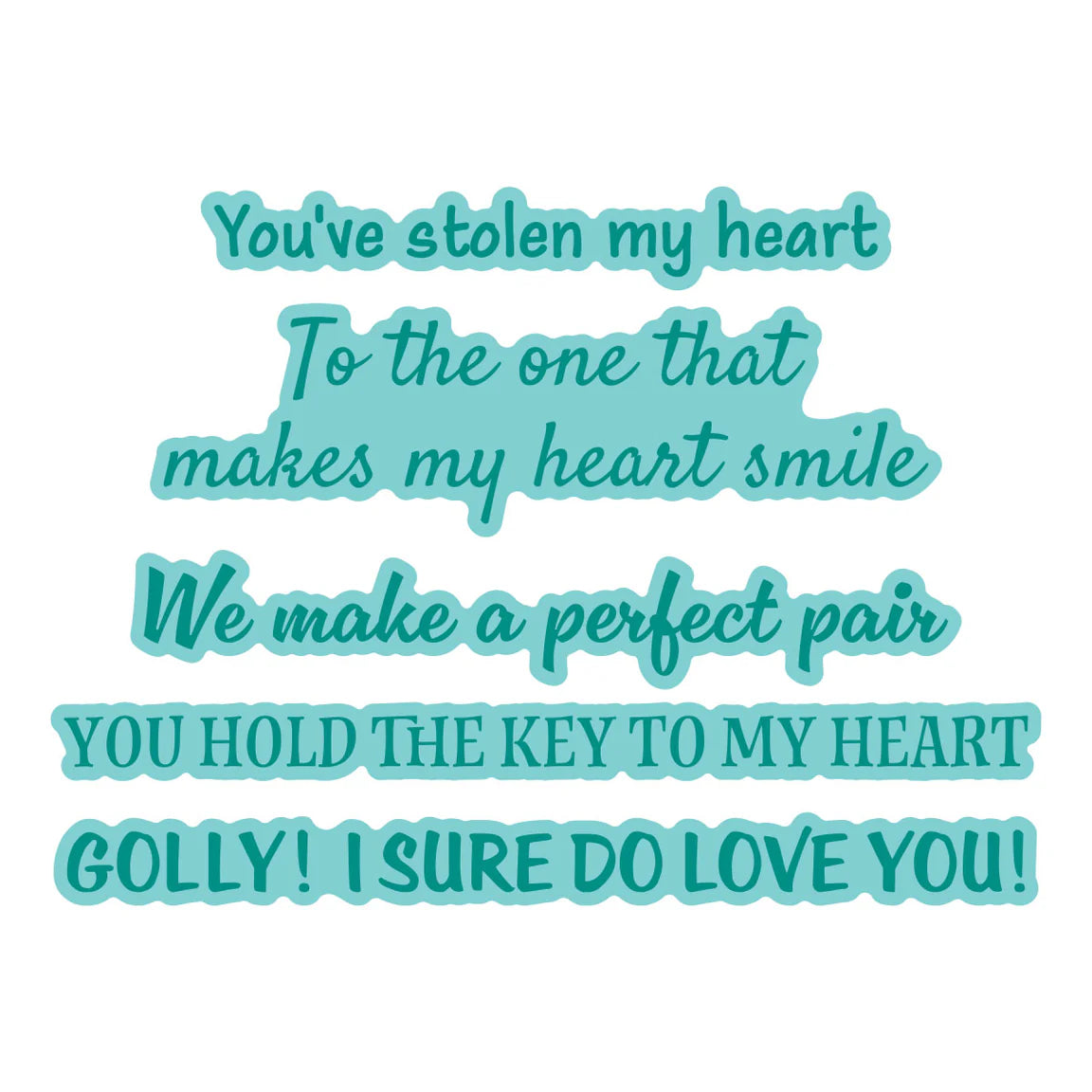 Spellbinders Classic Mouse Love Sentients Press + Foil Plate and Die Set