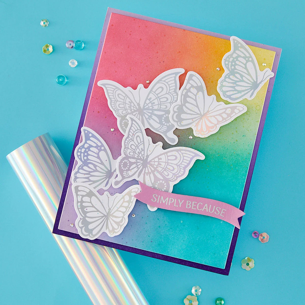 Spellbinders Bright Butterflies Press/Foil Plate/Die Set