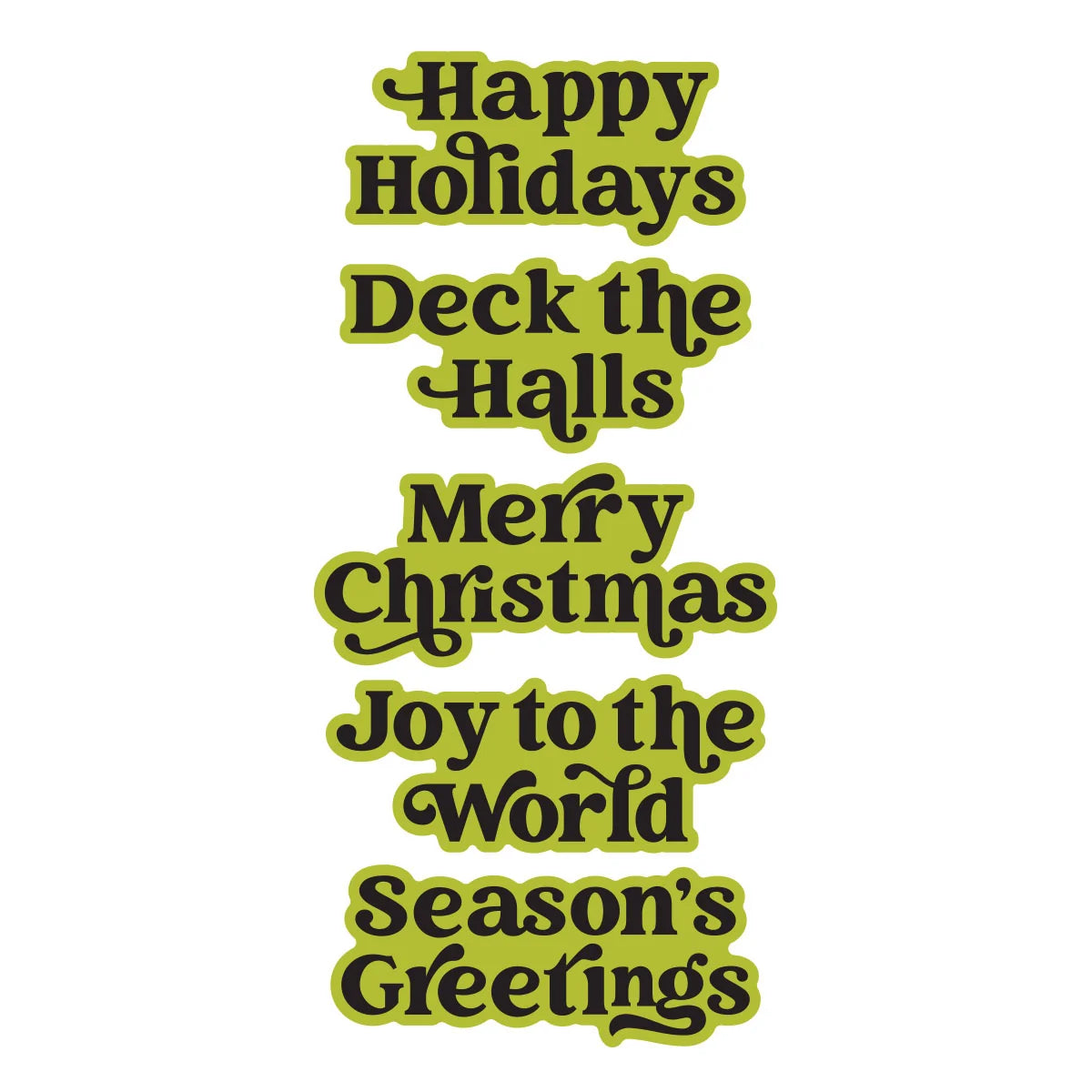 Spellbinders joyful Christmas sentiments Press/Foil Plate/Die Set by Simon Hurley
