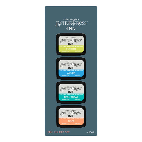 Spellbinders BetterPress Ink Mini Set - Tropical, 4pk