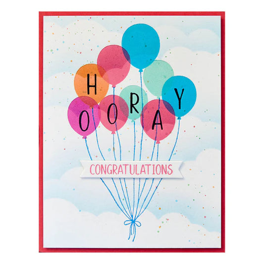 Spellbinders Happy Hooray Balloons Press Plate, Die, & Registration Template (BetterPress)