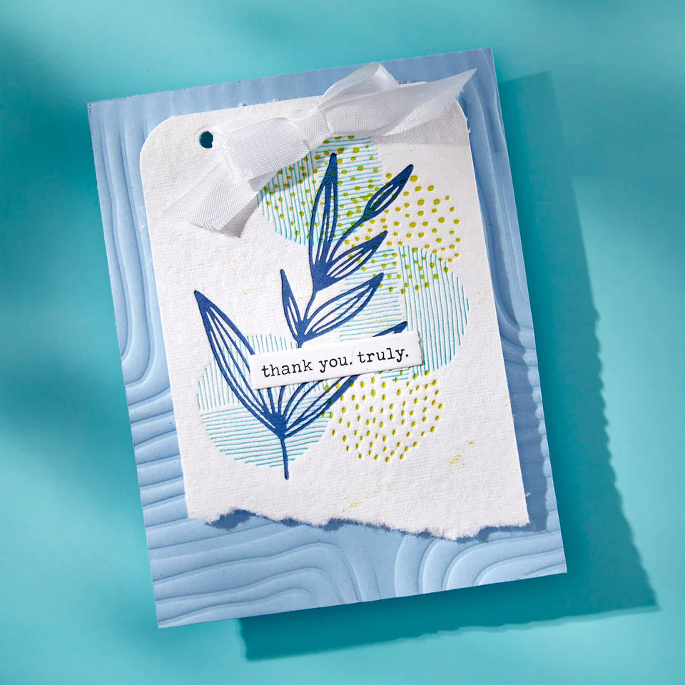 Spellbinders Lined Corners 3D Embossing Folder