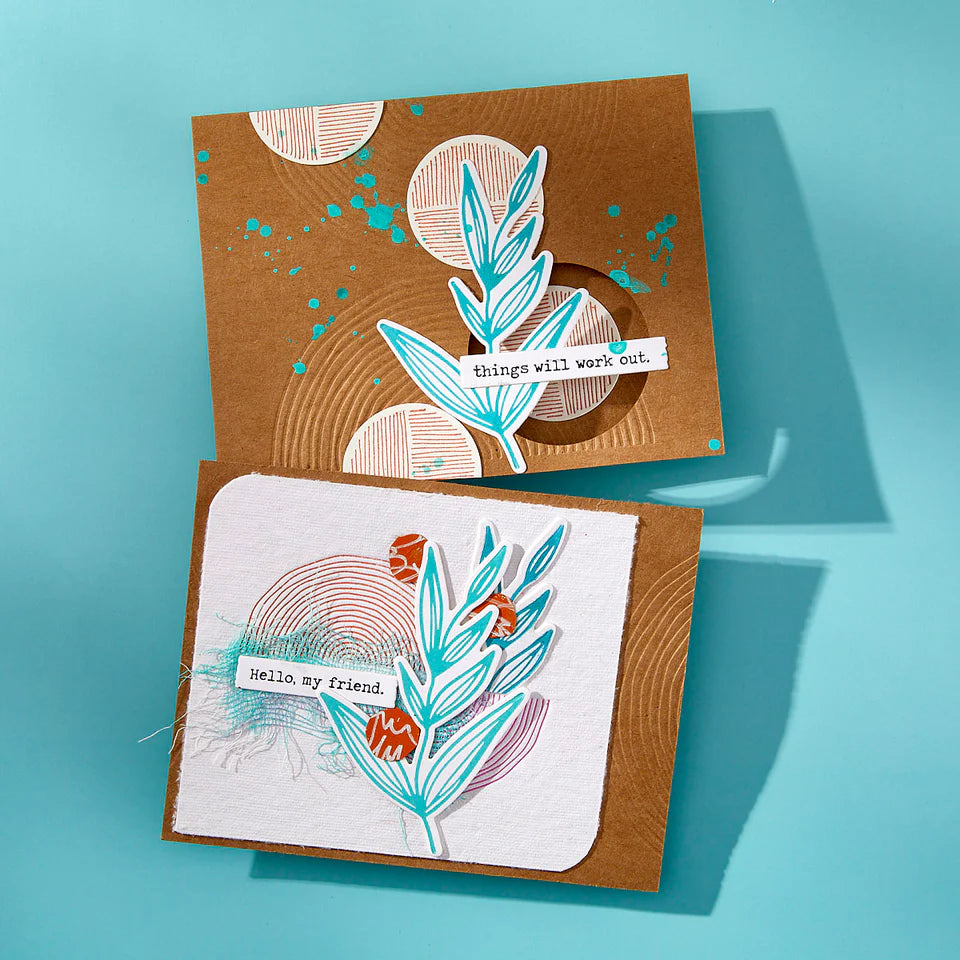Spellbinders Lined Circles Embossing Folder by Dina Wakley