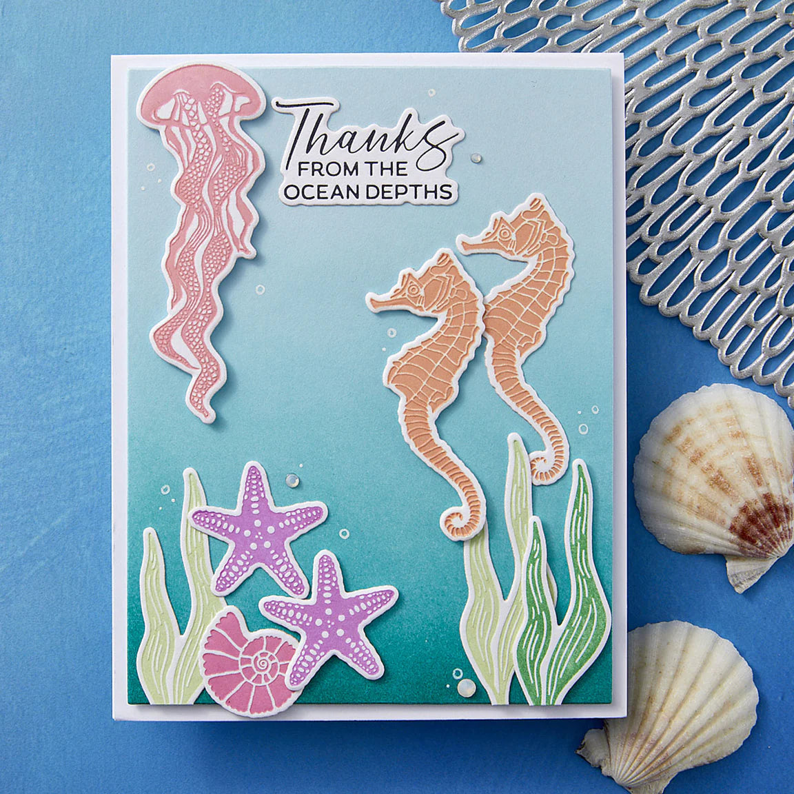 BetterPress Society June 2025 - Sea Friends Press Plates and Die Set