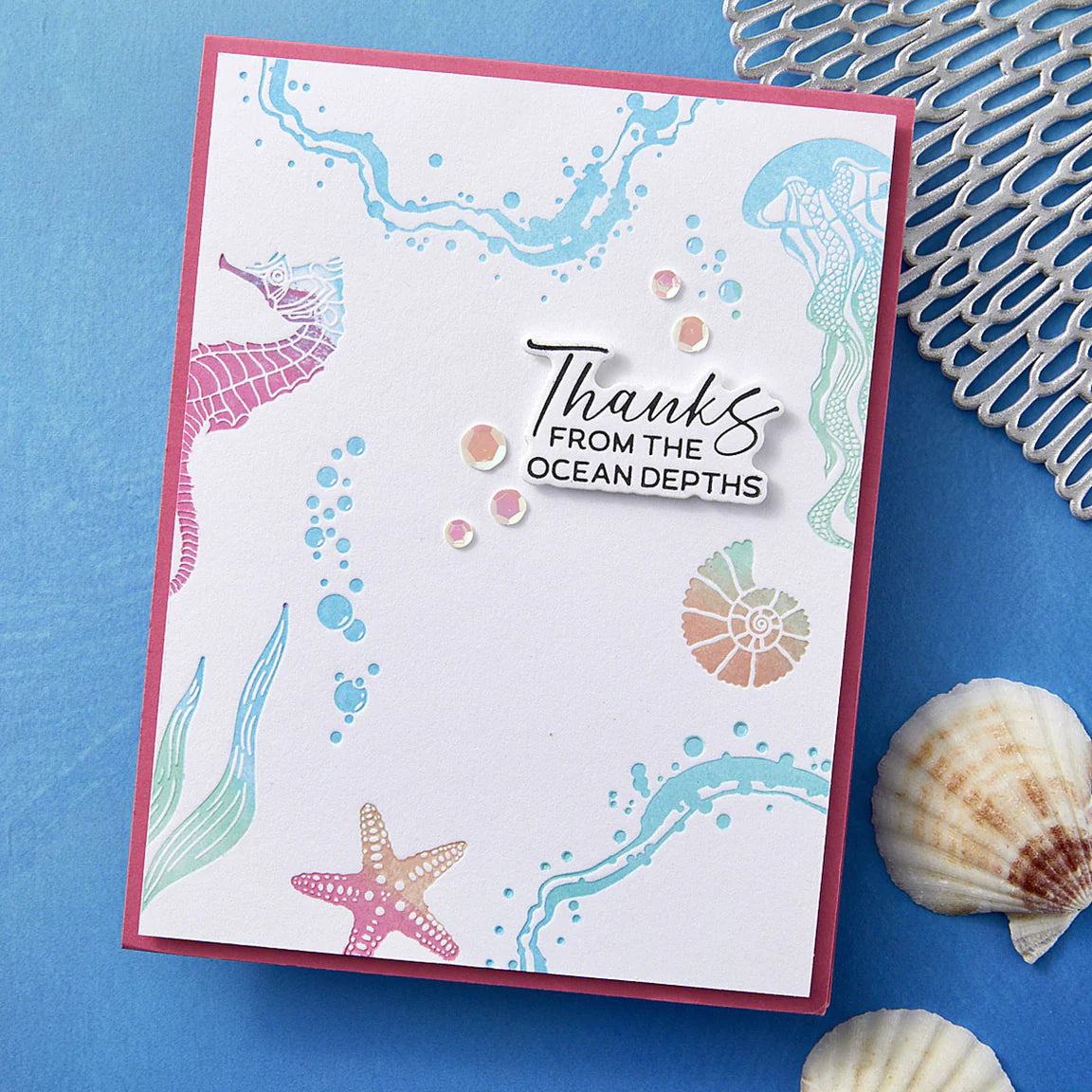 BetterPress Society June 2025 - Sea Friends Press Plates and Die Set