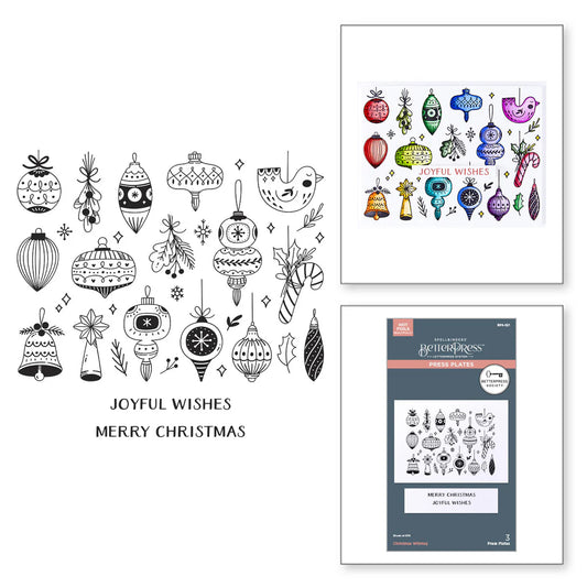 BetterPress Society July 2025 - Christmas Whimsy Plate and Die Set