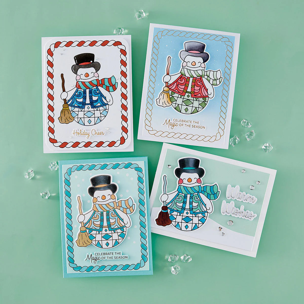 BetterPress Society July 2026 - Snowman Wishes Plate and Die Set