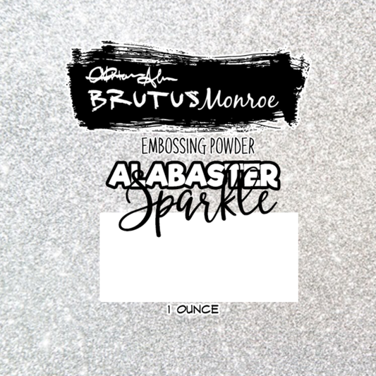 Brutus Monroe Sparkling Embossing Powder - Alabaster Sparkle 1oz jar