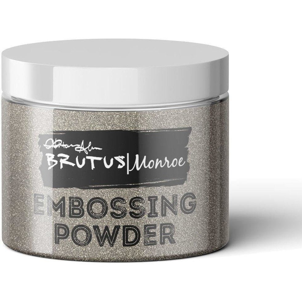 Brutus Monroe Metallic Embossing Powder - Sterling 1oz jar
