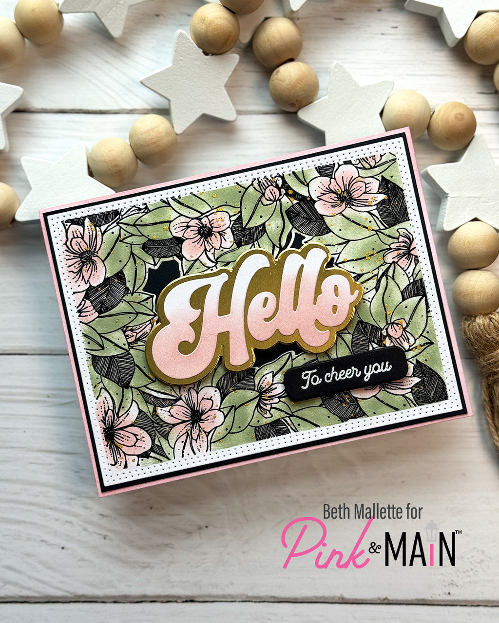 Pink & Main Floral Frame Stamp & Die Set