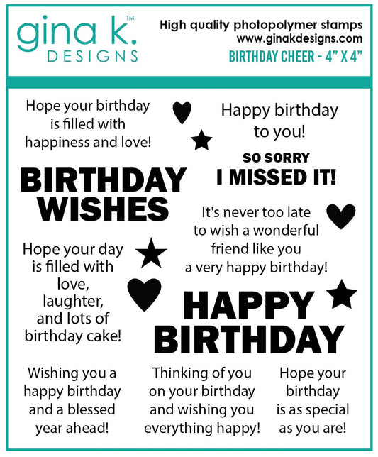 Gina K Designs Birthday Cheer MINI Stamp Set